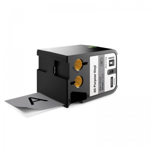Dymo Rhino XTL Gray Vinyl Tape - 54mm, Black Text (p/n: 1868805)