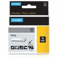 Dymo Rhino Grey Vinyl Tape - 12mm, Black Text (p/n: 1805413)