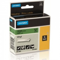 Dymo Rhino Green Vinyl Tape - 12mm, Black Text (p/n: 18441)